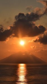 Sonnenuntergang Stromboli Island, Äolische Inseln, Sizilien